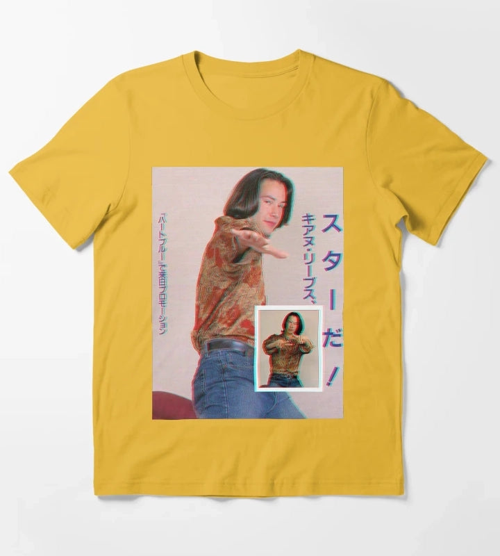 KeanU ReEves T-Shirt Yellow