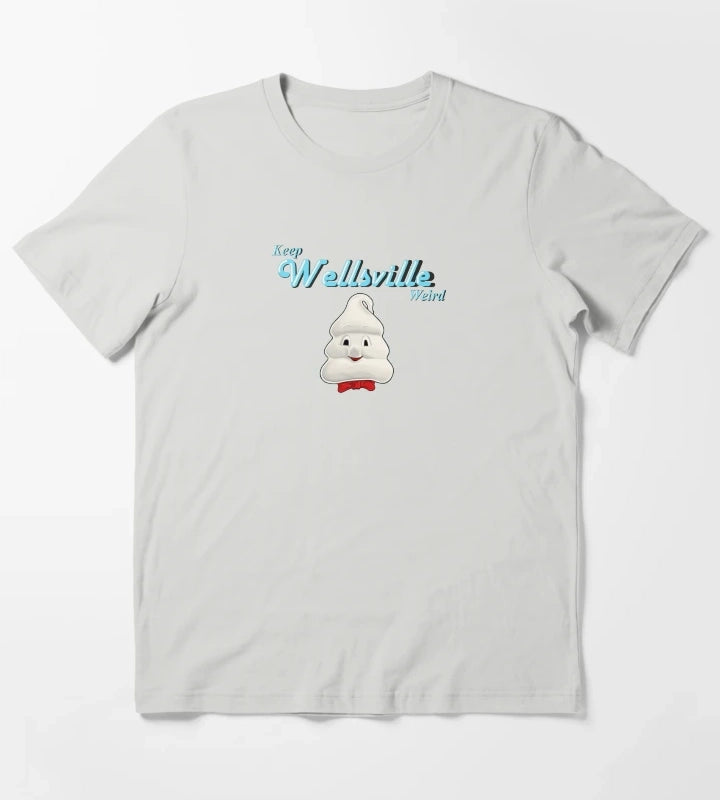 Keep Wellsville Weird with Mr Tastee T-Shirt Light Grey