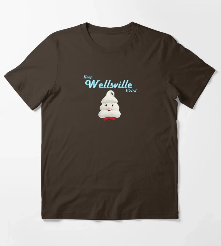 Keep Wellsville Weird with Mr Tastee T-Shirt Brown