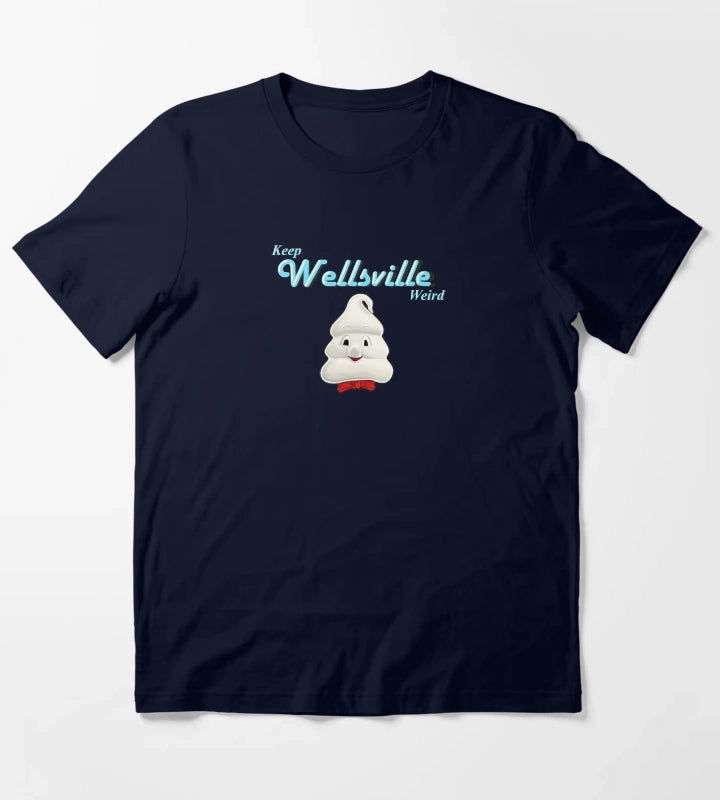 Keep Wellsville Weird with Mr Tastee T-Shirt Navy