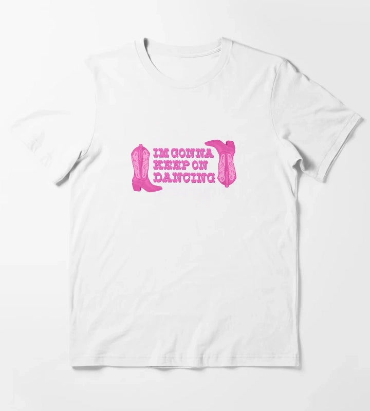 Keep on dancing Pink Pony Club T-Shirt White