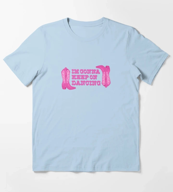 Keep on dancing Pink Pony Club T-Shirt Sky Blue