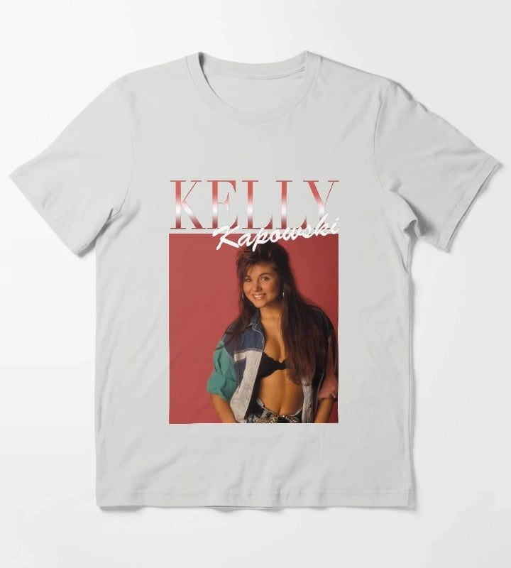 Kelly Kapowski Red Variant 90s Style T-Shirt Light Grey