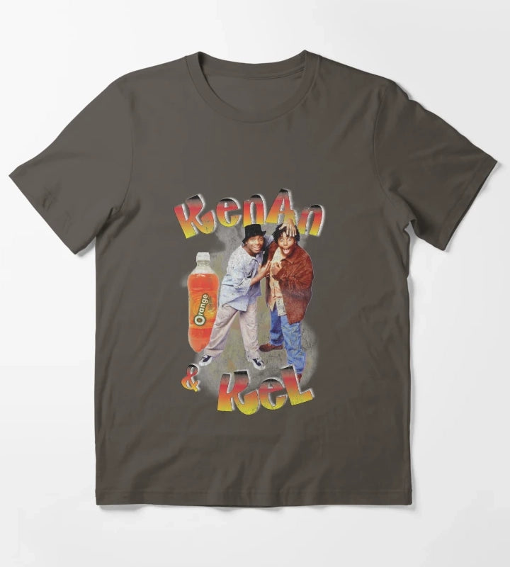 Kenan and Kel Retro Rap Bootleg Style T-Shirt Dark Grey