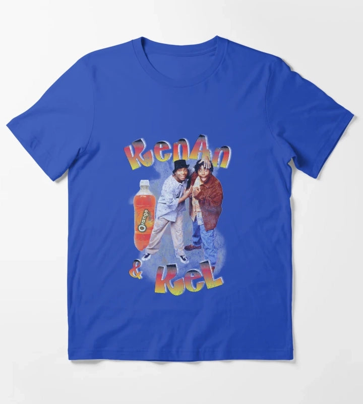 Kenan and Kel Retro Rap Bootleg Style T-Shirt Blue