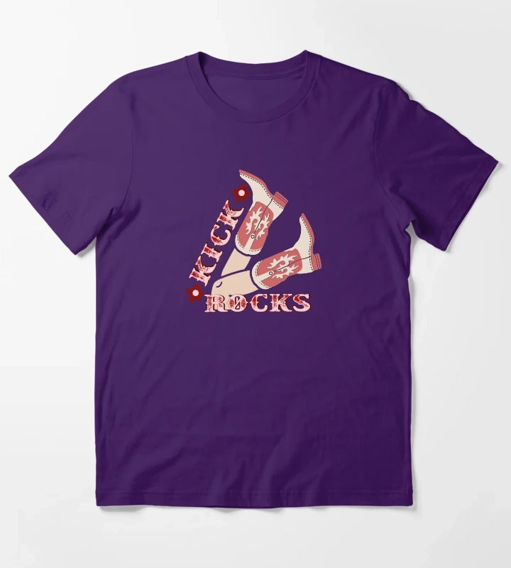 Kick Rocks Cowgirl Legs With Boots T-Shirt Purple