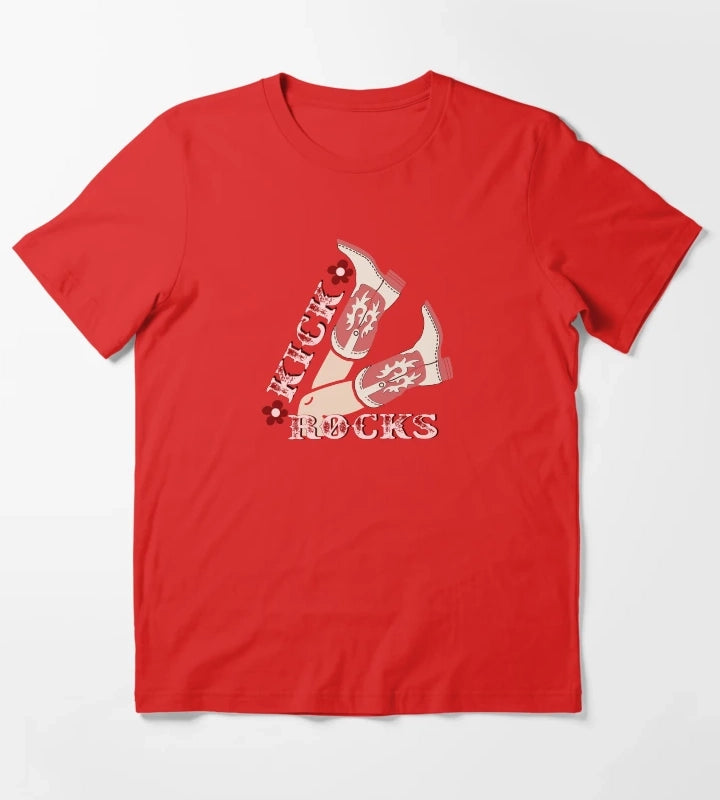 Kick Rocks Cowgirl Legs With Boots T-Shirt Red