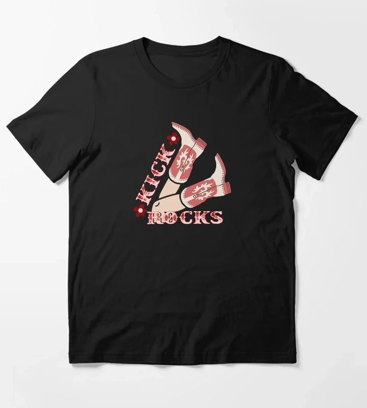 Kick Rocks Cowgirl Legs With Boots T-Shirt