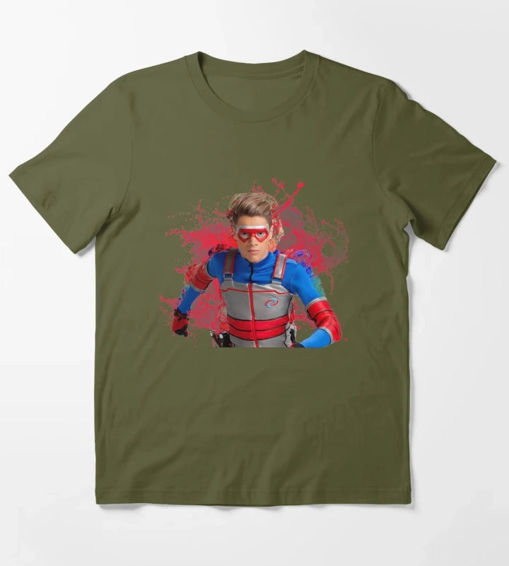 Kid Danger Water Splashes T-Shirt Olive Green