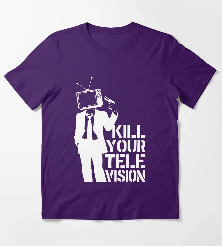 Kill your Television Anonymous T-Shirt Purple