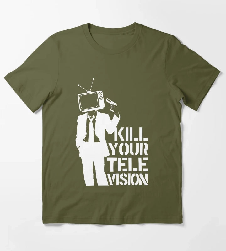 Kill your Television Anonymous T-Shirt Olive Green