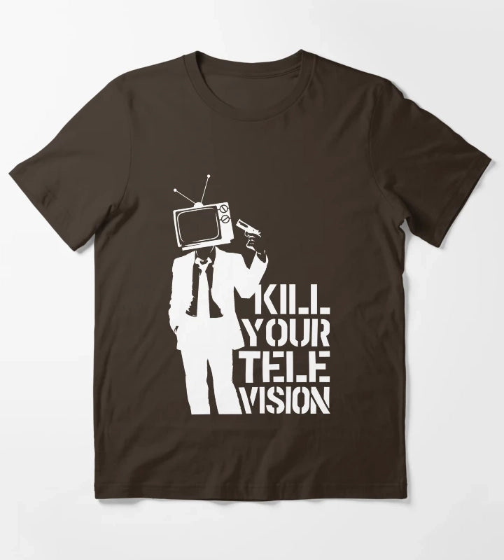 Kill your Television Anonymous T-Shirt Brown
