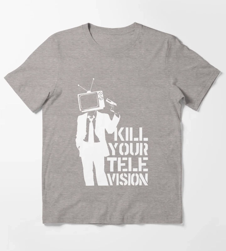 Kill your Television Anonymous T-Shirt Heather Grey