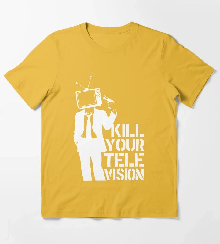 Kill your Television Anonymous T-Shirt Yellow