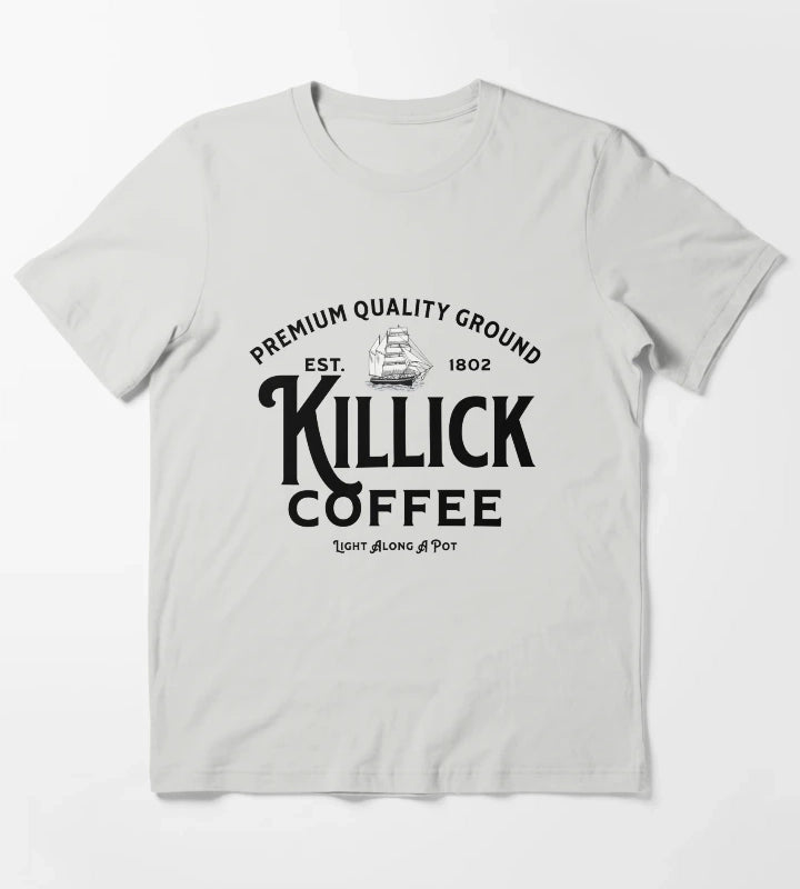 Killick Coffee est 1802 T-Shirt Light Grey