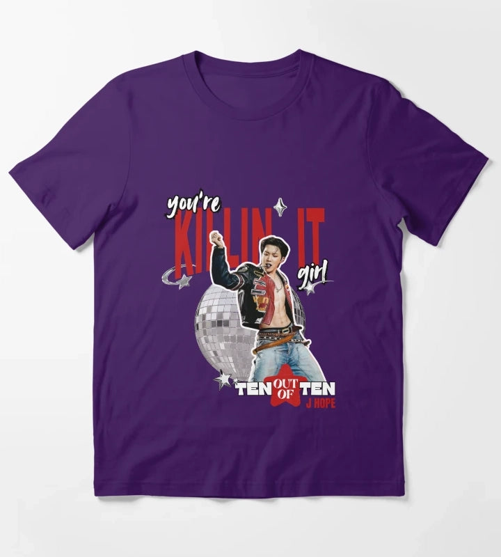 Killin it girl BTS J hope T-Shirt Purple