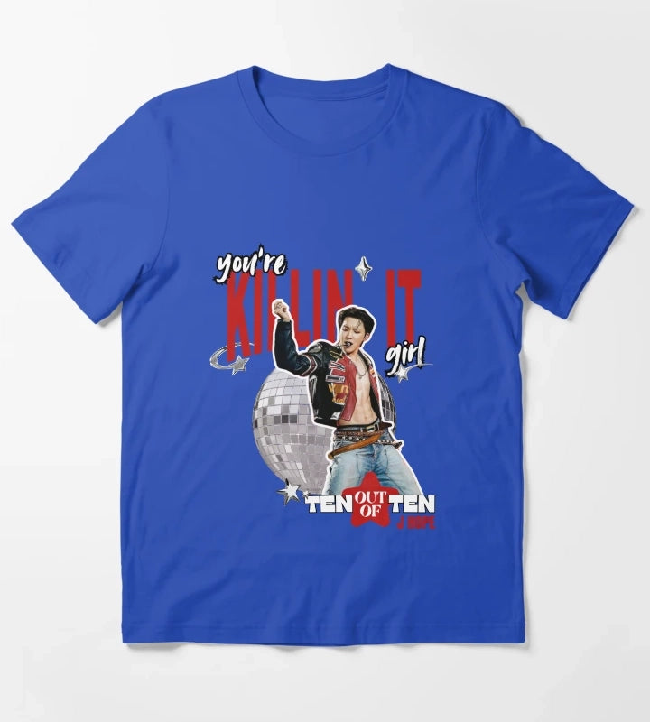 Killin it girl BTS J hope T-Shirt Blue