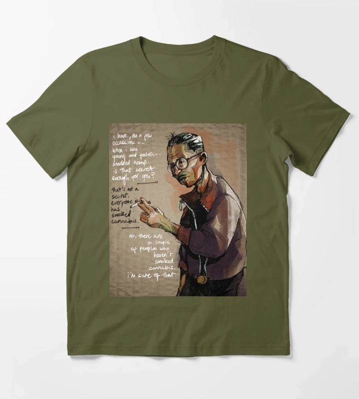 Kim Kitsuragi Disco Elysium T-Shirt Olive Green