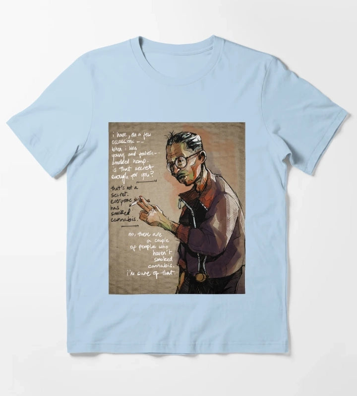 Kim Kitsuragi Disco Elysium T-Shirt Sky Blue