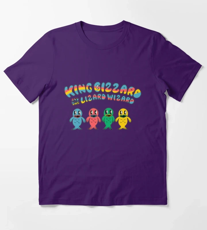 King Gizzard And The Wizard Lizard fishies T-Shirt Purple