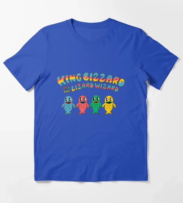 King Gizzard And The Wizard Lizard fishies T-Shirt Blue