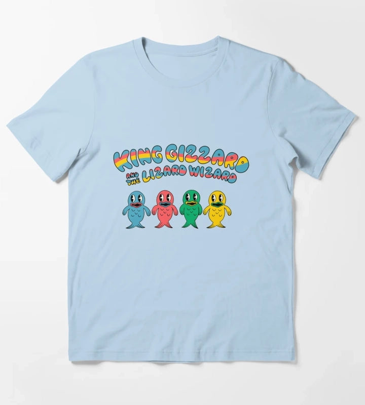 King Gizzard And The Wizard Lizard fishies T-Shirt Sky Blue