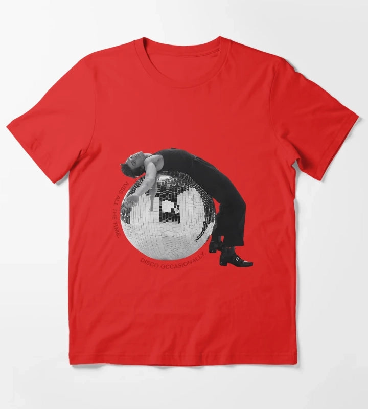 Kiss All The Time Disco Occasionally Disco T-Shirt Red