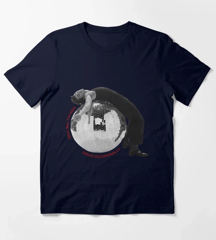 Kiss All The Time Disco Occasionally Disco T-Shirt Navy