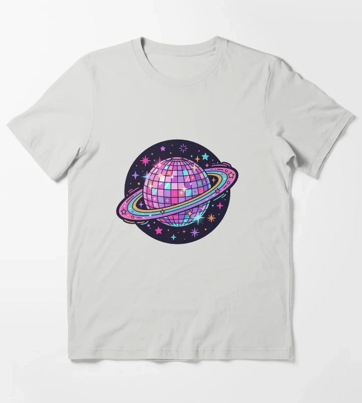 Kiss All The Time Disco Occasionally Retro Disco Aesthetic T-Shirt Light Grey