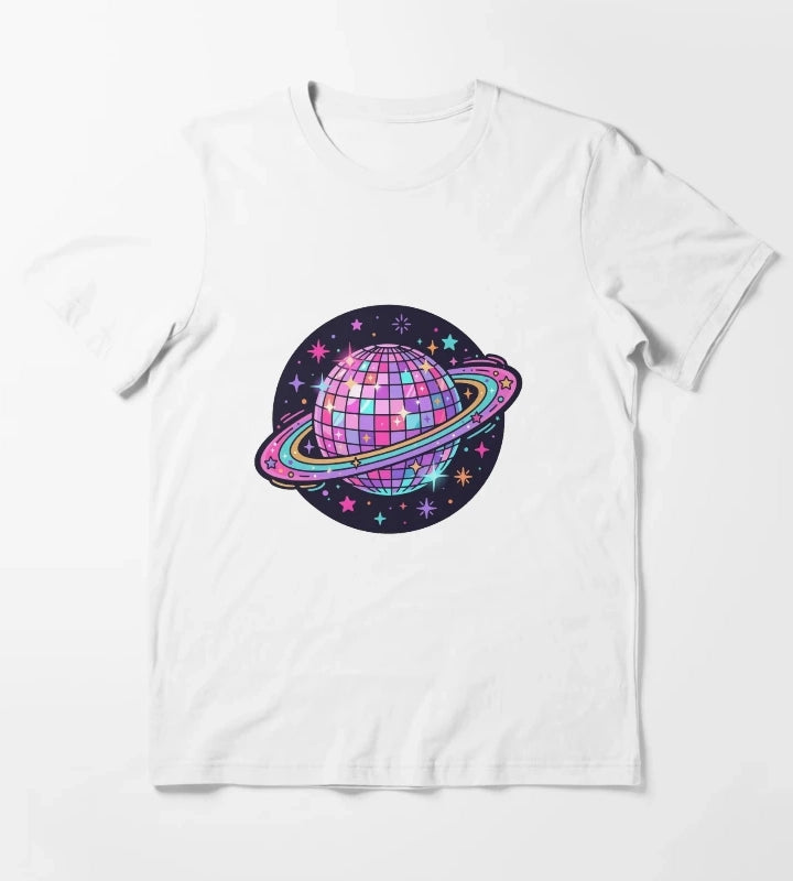 Kiss All The Time Disco Occasionally Retro Disco Aesthetic T-Shirt White