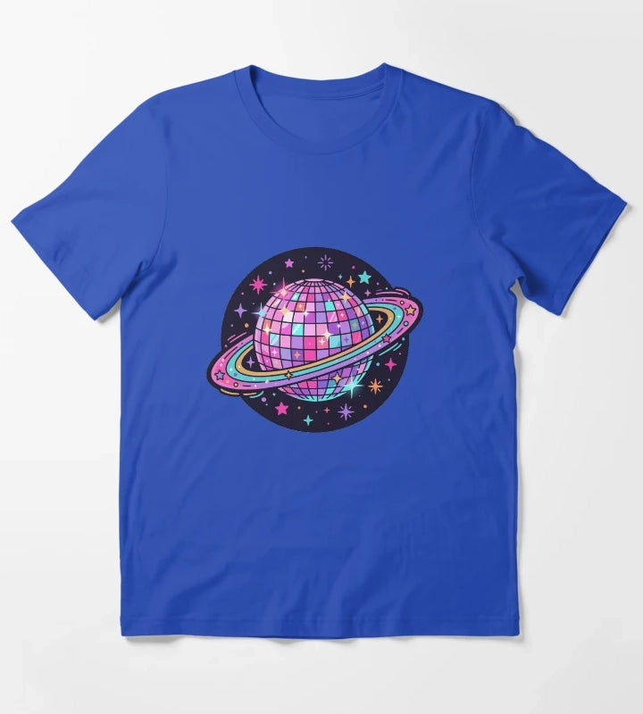Kiss All The Time Disco Occasionally Retro Disco Aesthetic T-Shirt Blue