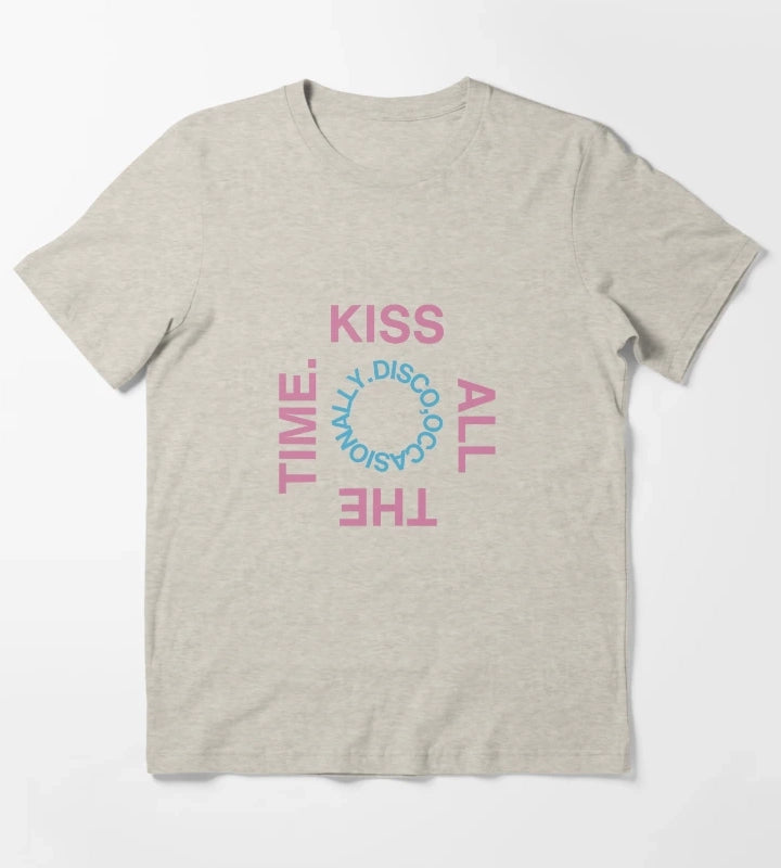 Kiss all the time Album Design T-Shirt Cream