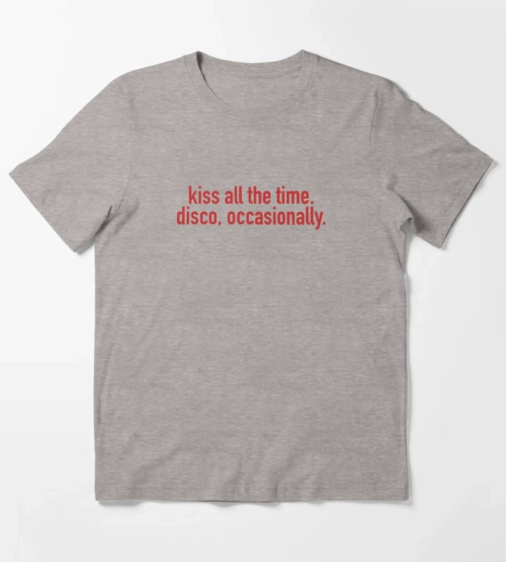 Kiss all the time Disco occasionally KISSCO T-Shirt Heather Grey
