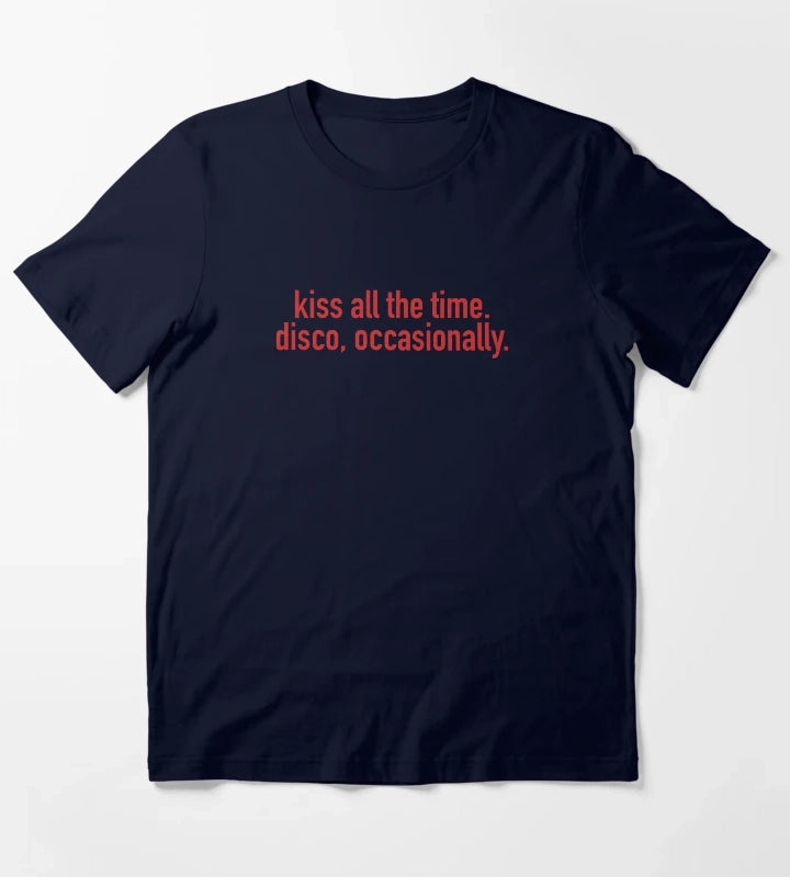 Kiss all the time Disco occasionally KISSCO T-Shirt Navy