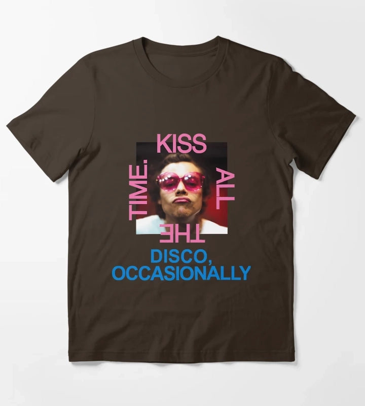Kissy Face Disco T-Shirt Brown