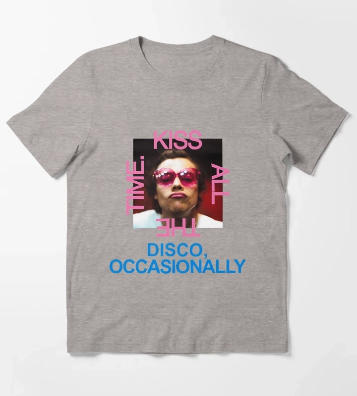 Kissy Face Disco T-Shirt Heather Grey