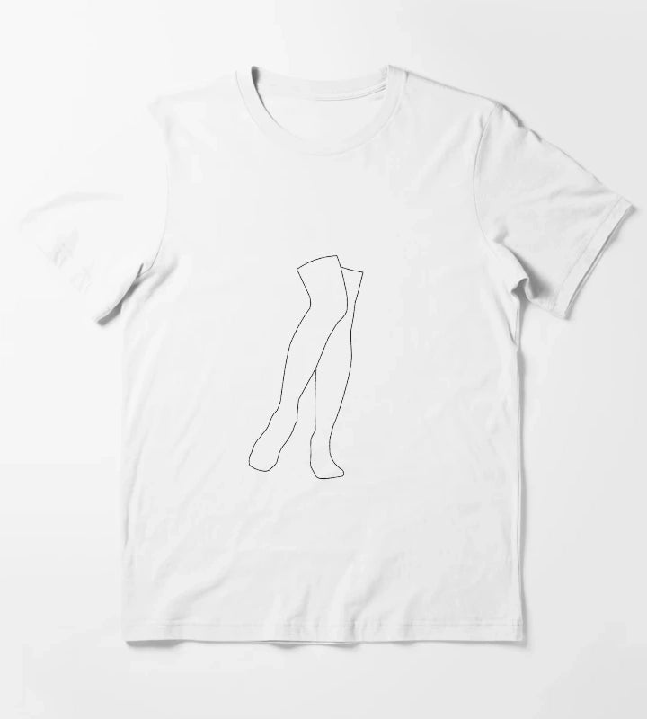 Knee Socks T-Shirt White