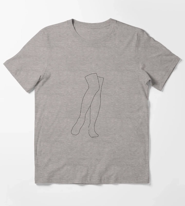 Knee Socks T-Shirt Heather Grey