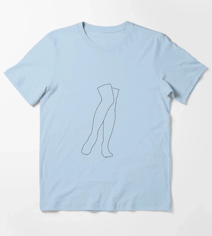 Knee Socks T-Shirt Sky Blue
