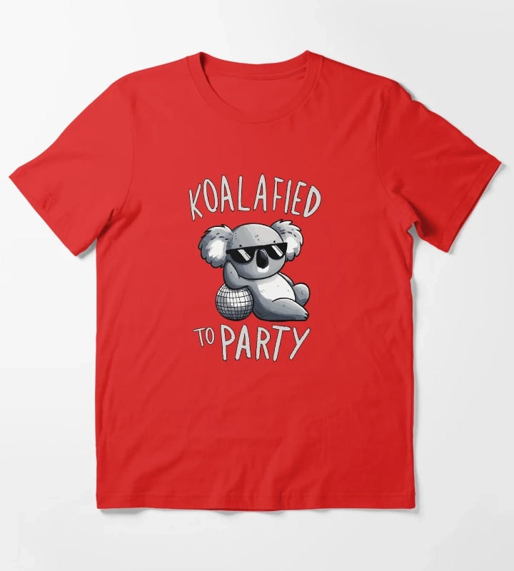 Koalified to Party Disco Koala T-Shirt Red
