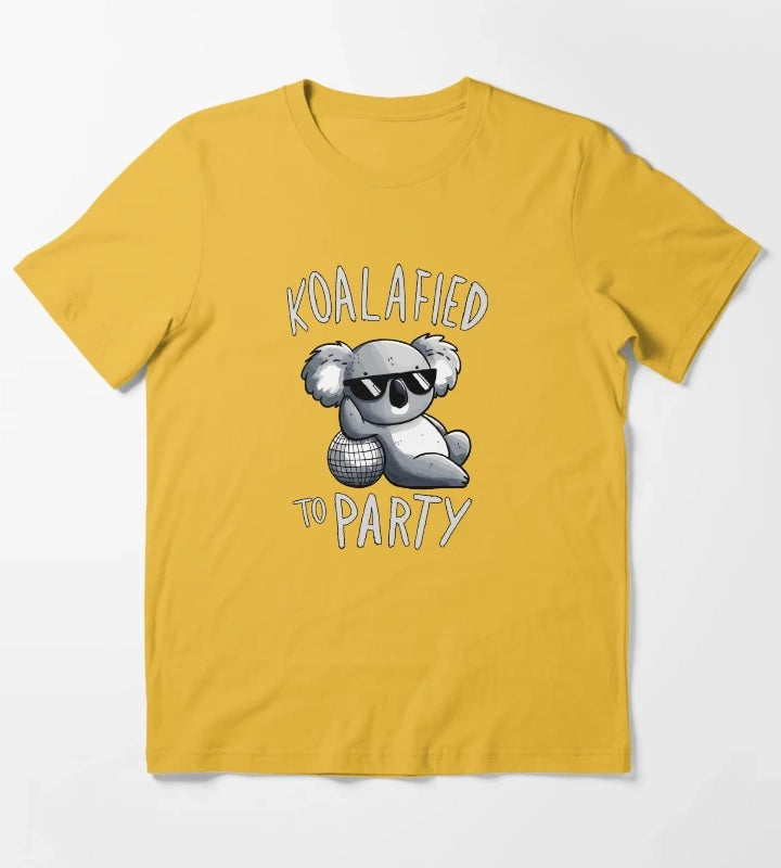 Koalified to Party Disco Koala T-Shirt Yellow