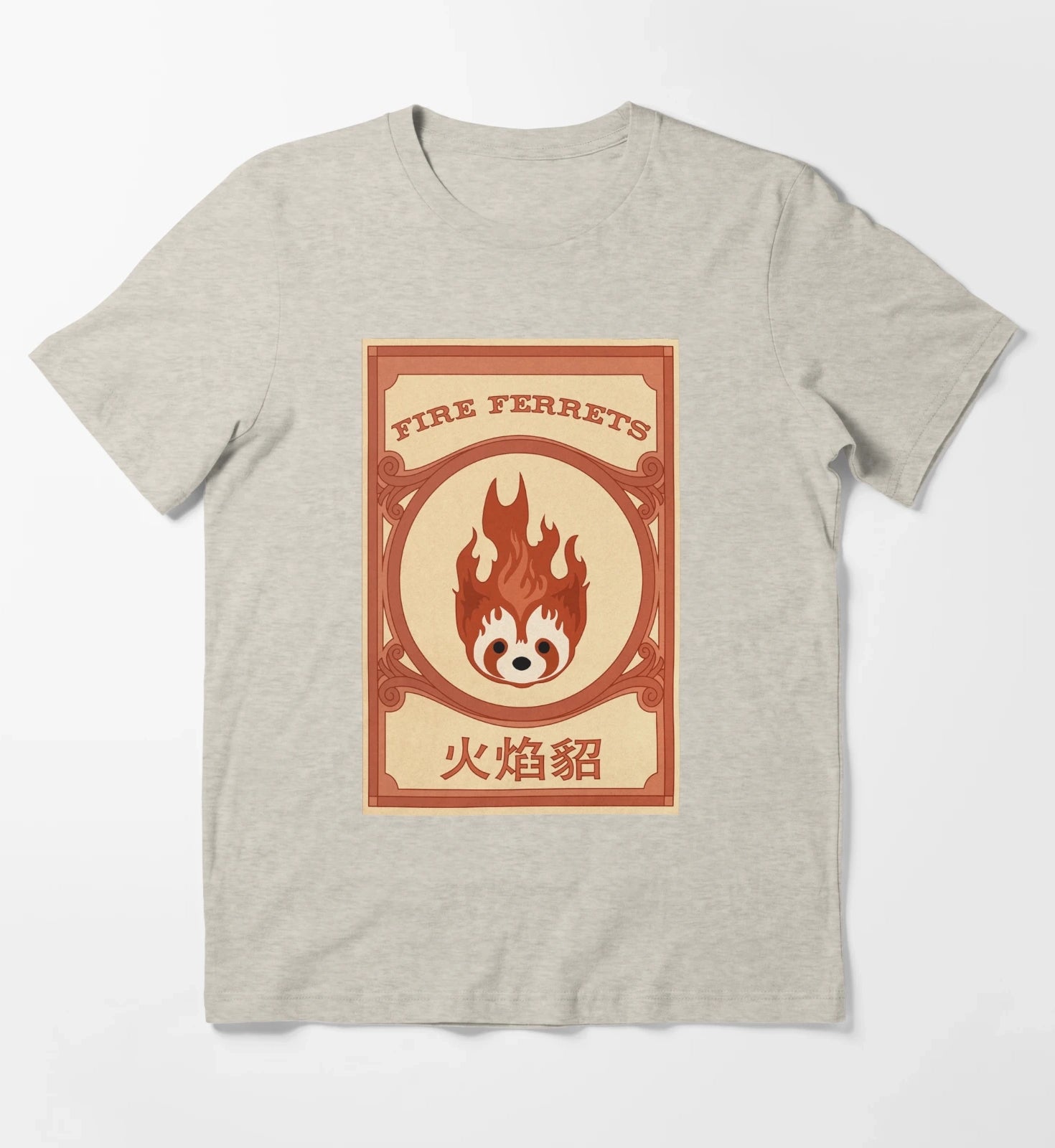 Korra Fire Ferrets Pro Bending Poster T-Shirt Cream