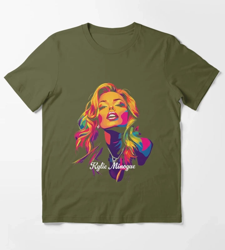 Kylie Minogue Retro Vintage For Concert Goers Gift For Fans Who Love Live Music Legends T-Shirt Olive Green