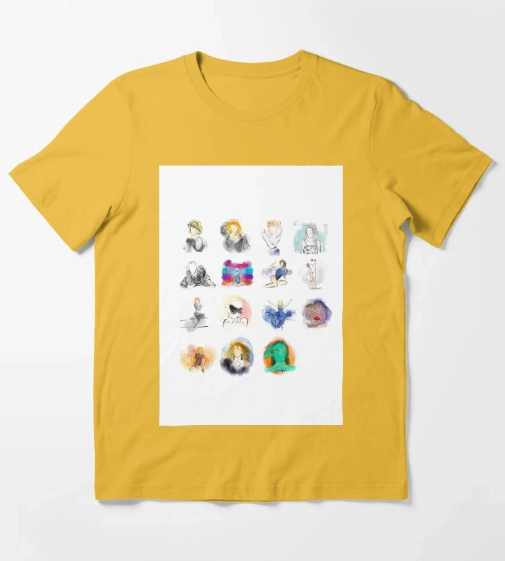 Kylie Minogue all albums digital watercolour T-Shirt Yellow