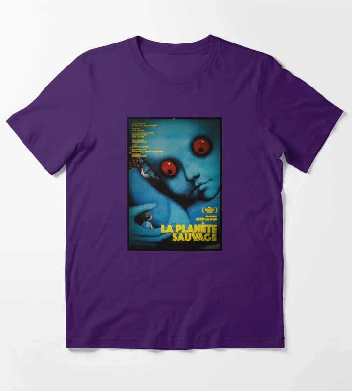 La Planete Sauvage Fantastic Planet Movie Poster 1973 T-Shirt Purple
