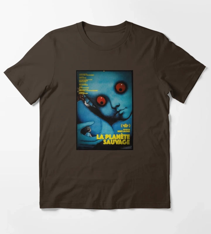 La Planete Sauvage Fantastic Planet Movie Poster 1973 T-Shirt Brown