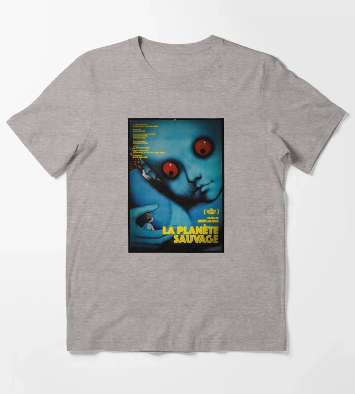 La Planete Sauvage Fantastic Planet Movie Poster 1973 T-Shirt Heather Grey