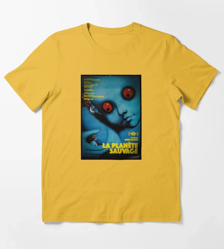La Planete Sauvage Fantastic Planet Movie Poster 1973 T-Shirt Yellow