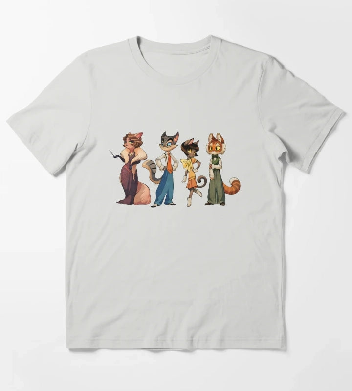 Lackadaisy Cats T-Shirt Light Grey