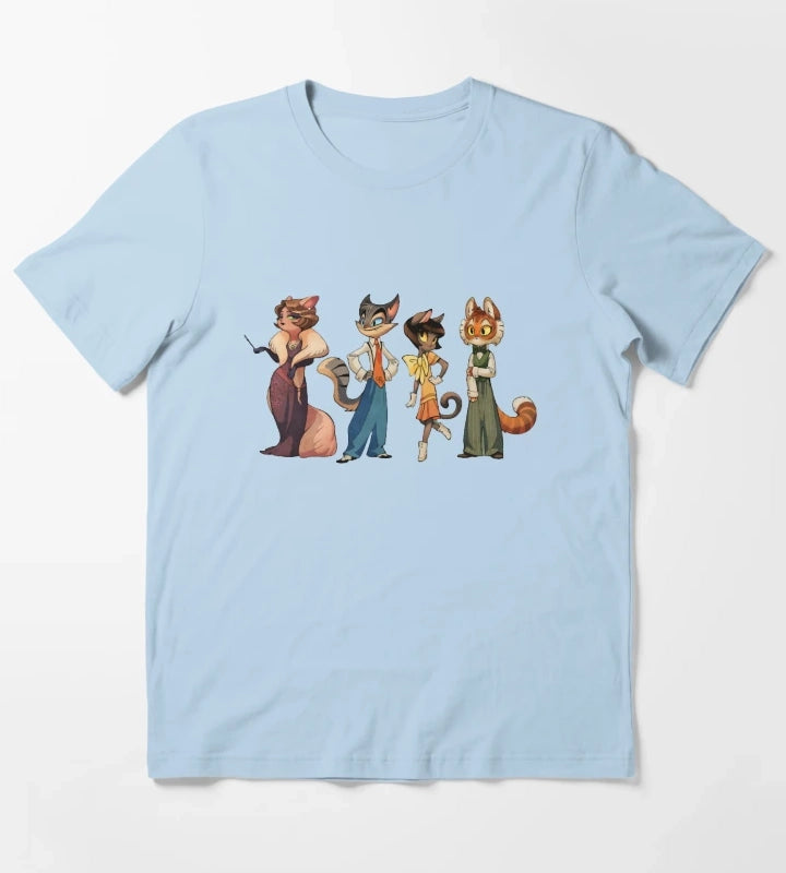 Lackadaisy Cats T-Shirt Sky Blue
